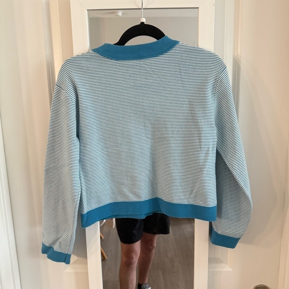 Ciao Lucia Lise Jacket in Sail Size Small Color Blue White - Picture 5 of 5